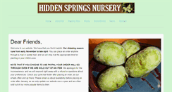 Desktop Screenshot of hiddenspringsnursery.com